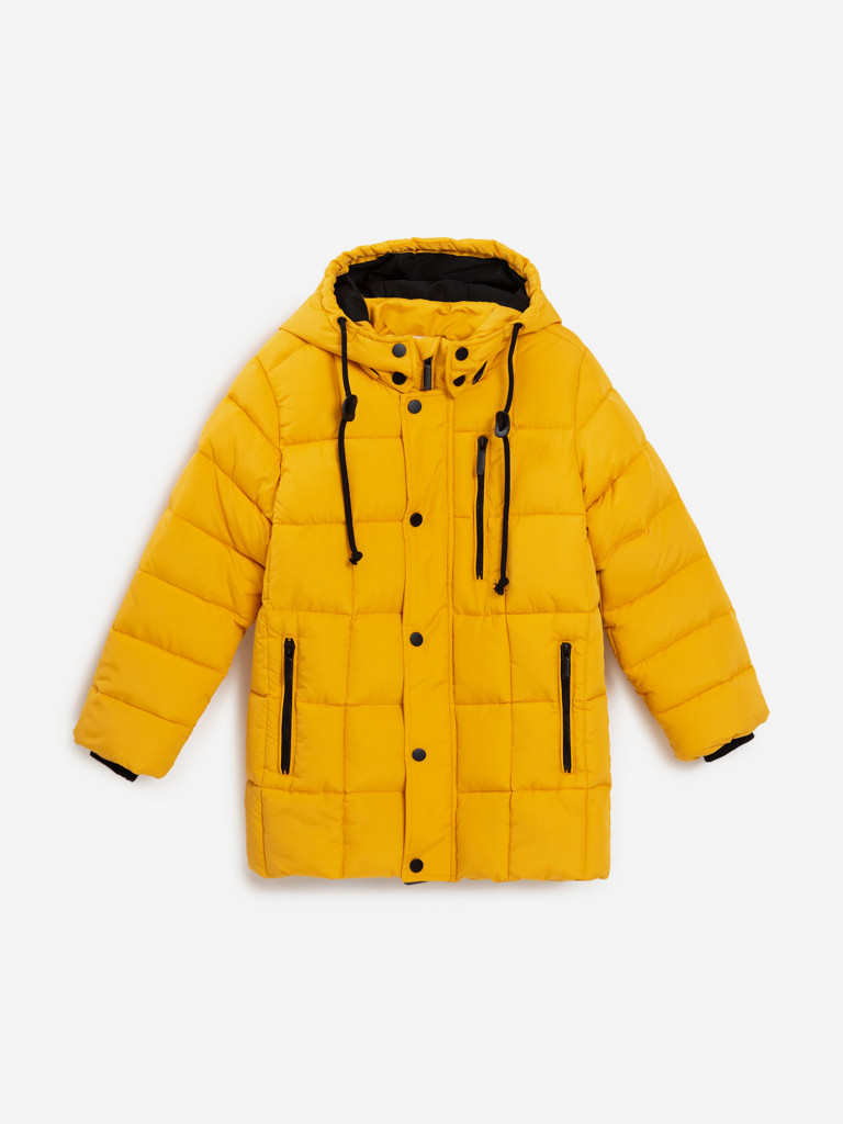 Пальто зимнее желтое Button Blue