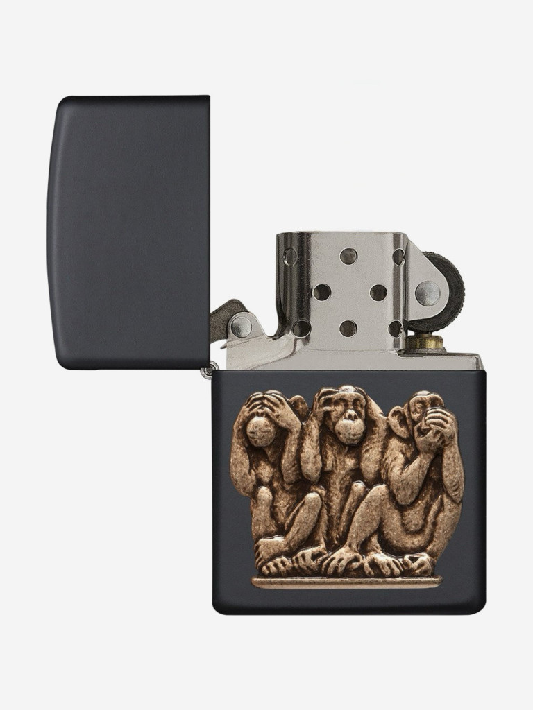 Зажигалка бензиновая ZIPPO 29409 Three Monkeys