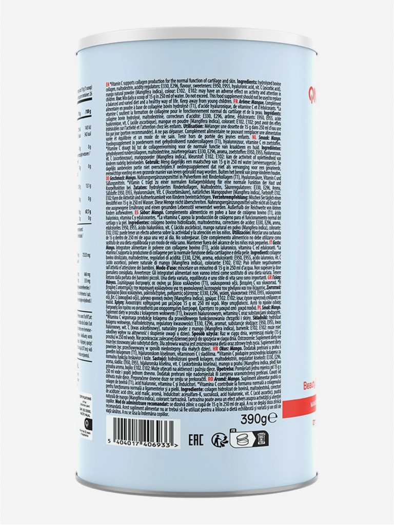 Коллаген, Гиалуроновая кислота, QNT Life Collagen Care Zero 390 гр, Манго