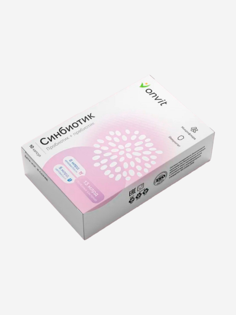 Синбиотик (Пробиотик + пребиотик) ONVIT, 10 капсул