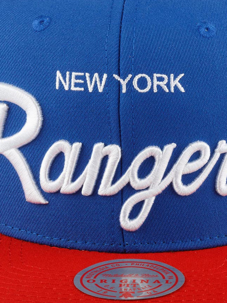 Бейсболка с прямым козырьком MITCHELL NESS 6HSSSH22086-NYABLUE New York Rangers NHL (синий)