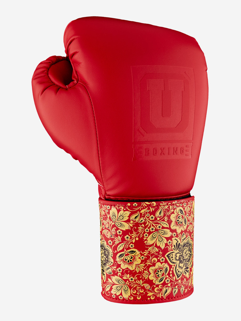 Тренировочные перчатки на липучкеUltimatumboxing Gen7Pro-Htn Khokhloma Red