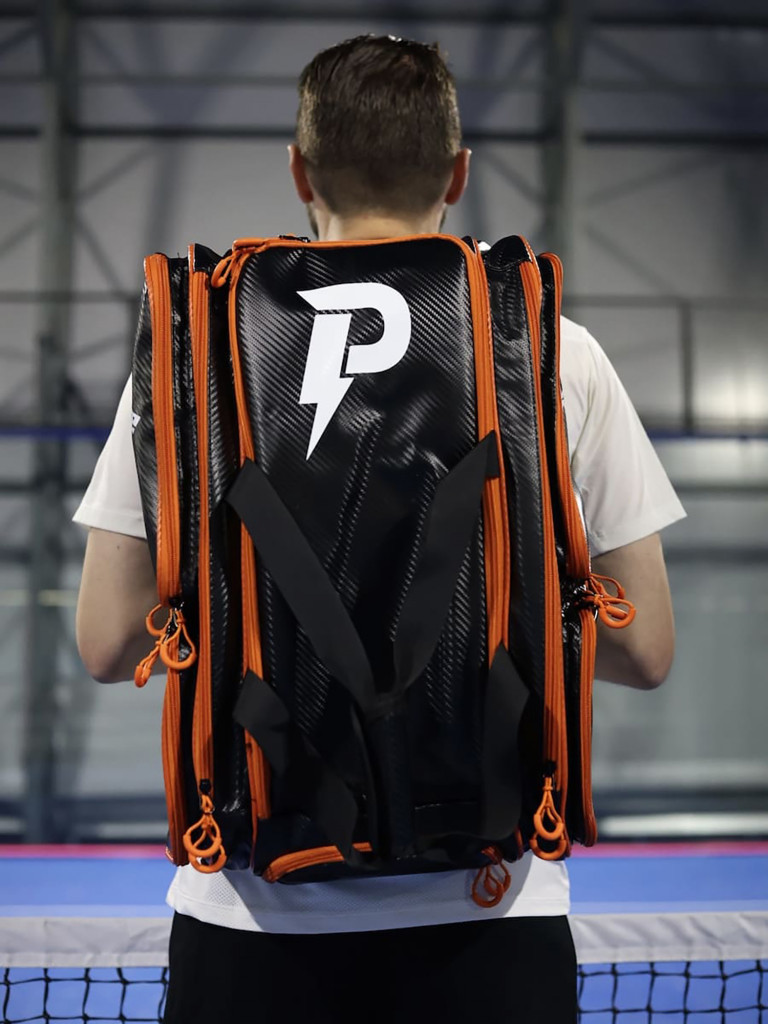 Спортивный рюкзак для падел-тенниса, черно-оранжевый