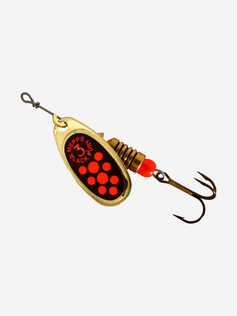 Блесна для рыбалки вертушка Mepps BLACK FURY 3, Gold/Orange, 1 штука