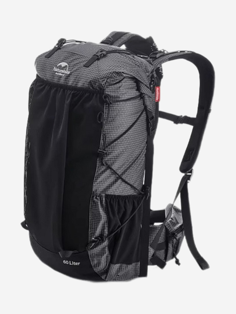 Рюкзак походный Naturehike Rock, 40л + 5л, черный/серый