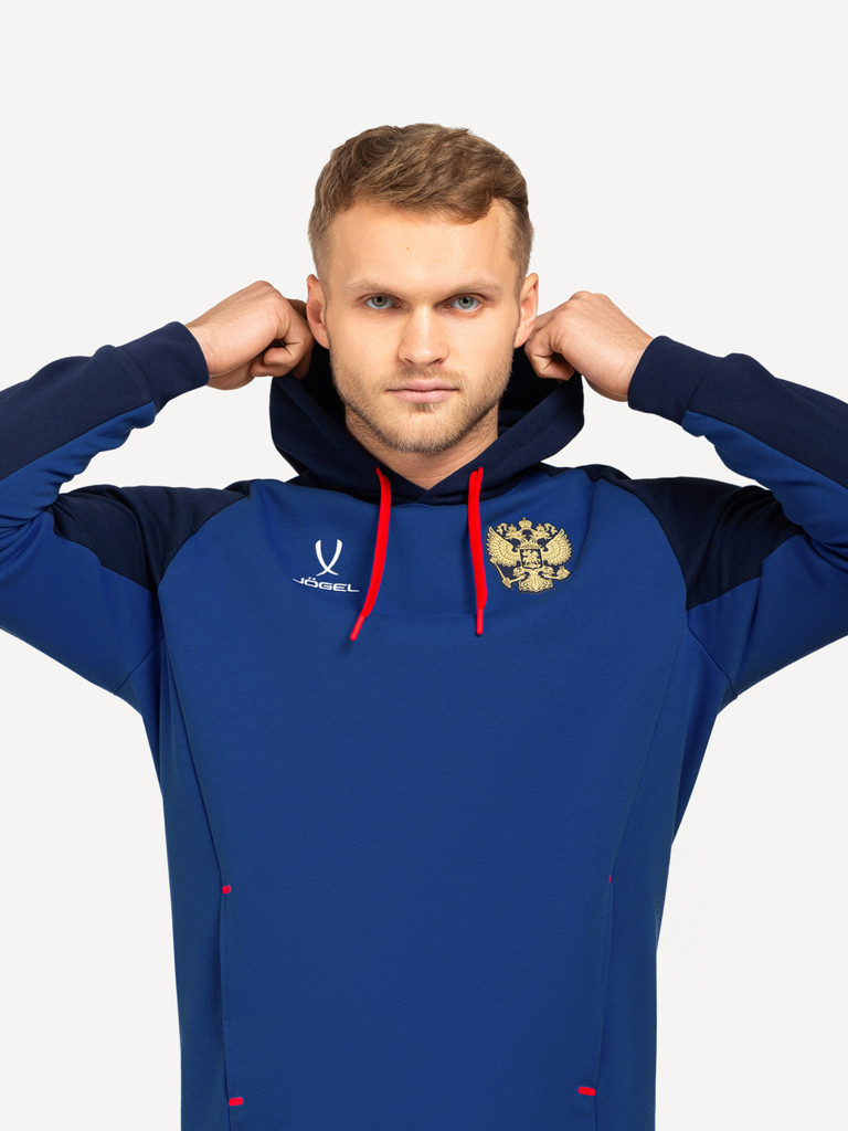 Худи спортивное Jogel NATIONAL Cotton Hoodie, цвет темно-синий