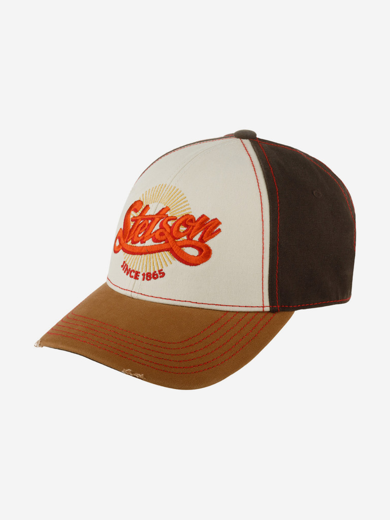 Бейсболка STETSON 7721170 BASEBALL CAP VINTAGE DISTRESSED (коричневый)