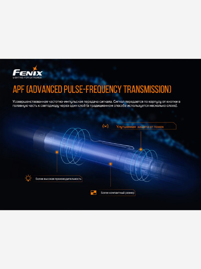 Фонарь Fenix ручной PD36TAC LED, 3000 Лм