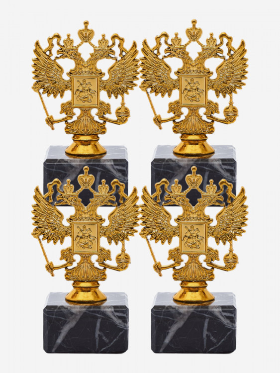 Кубок для награждения победителей 12 см, цвет золотой 4 шт. Награда для спорта и конкурсов.