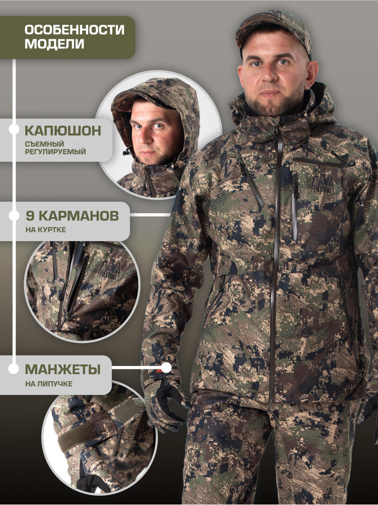 Костюм мужской охотничий FINNHUNT Reliable Forest Camo APS PRO