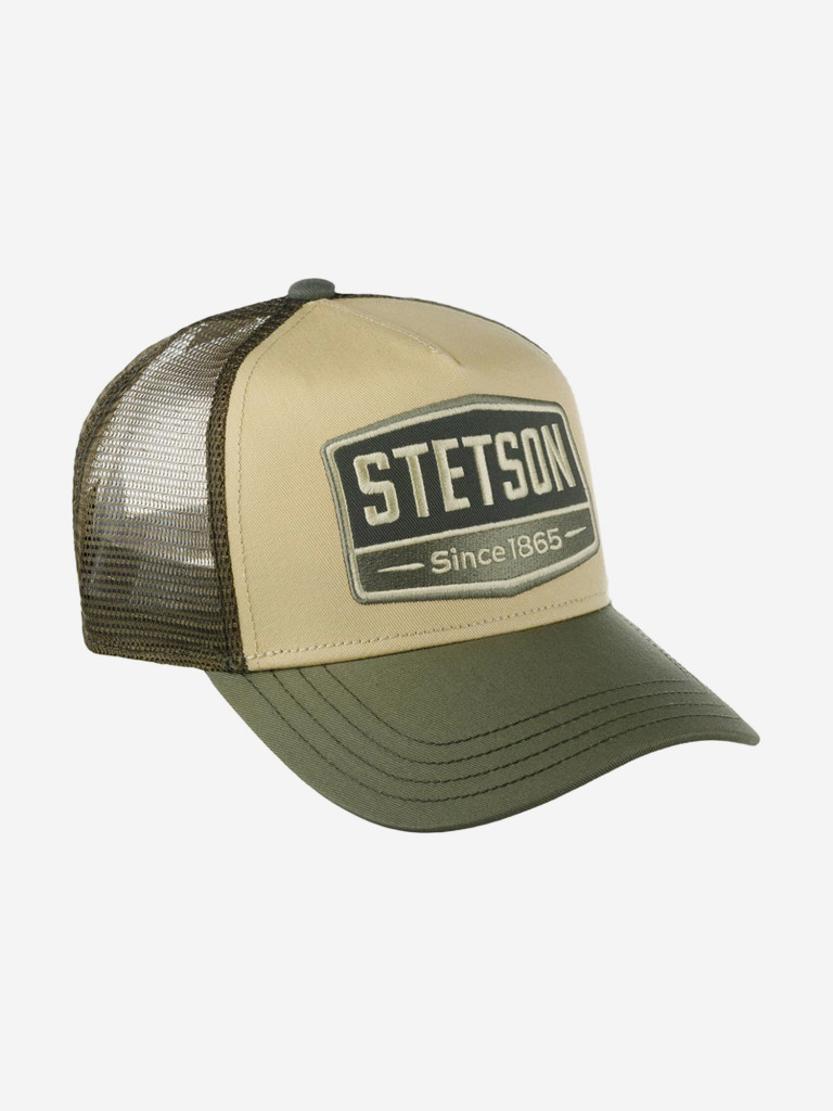 Бейсболка с сеточкой STETSON 7751107 TRUCKER CAP GASOLINE (оливковый)