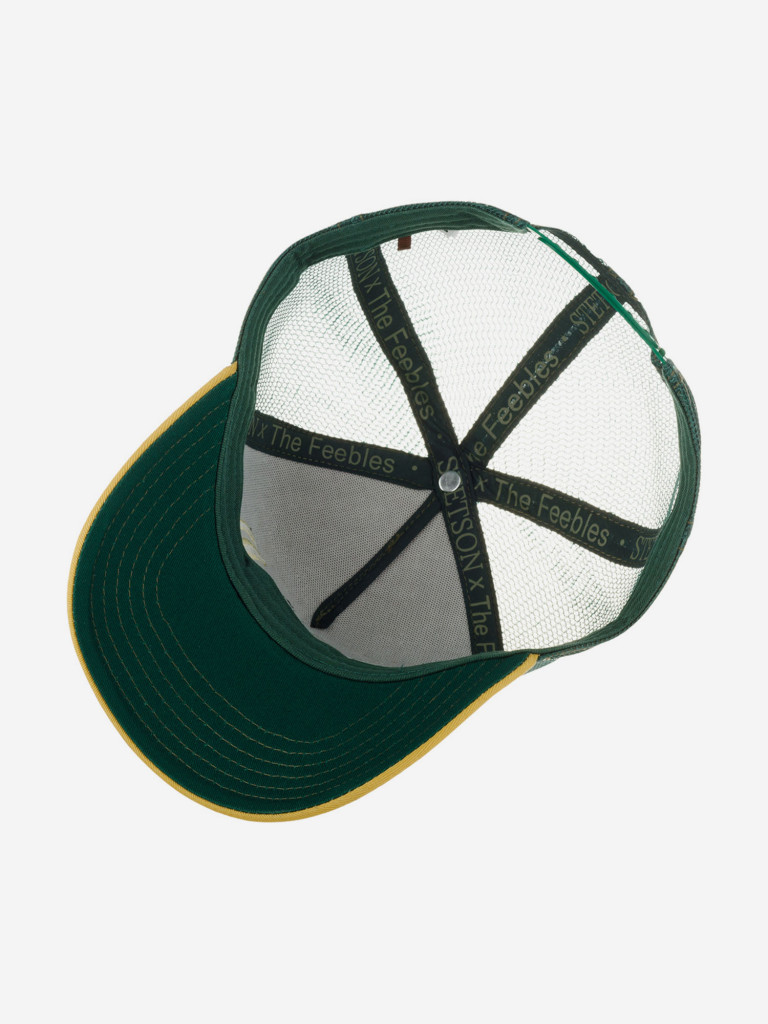 Бейсболка с сеточкой STETSON 7766105 TRUCKER CAP PLANTY S STETSON X THE FEEBLES (оливковый)