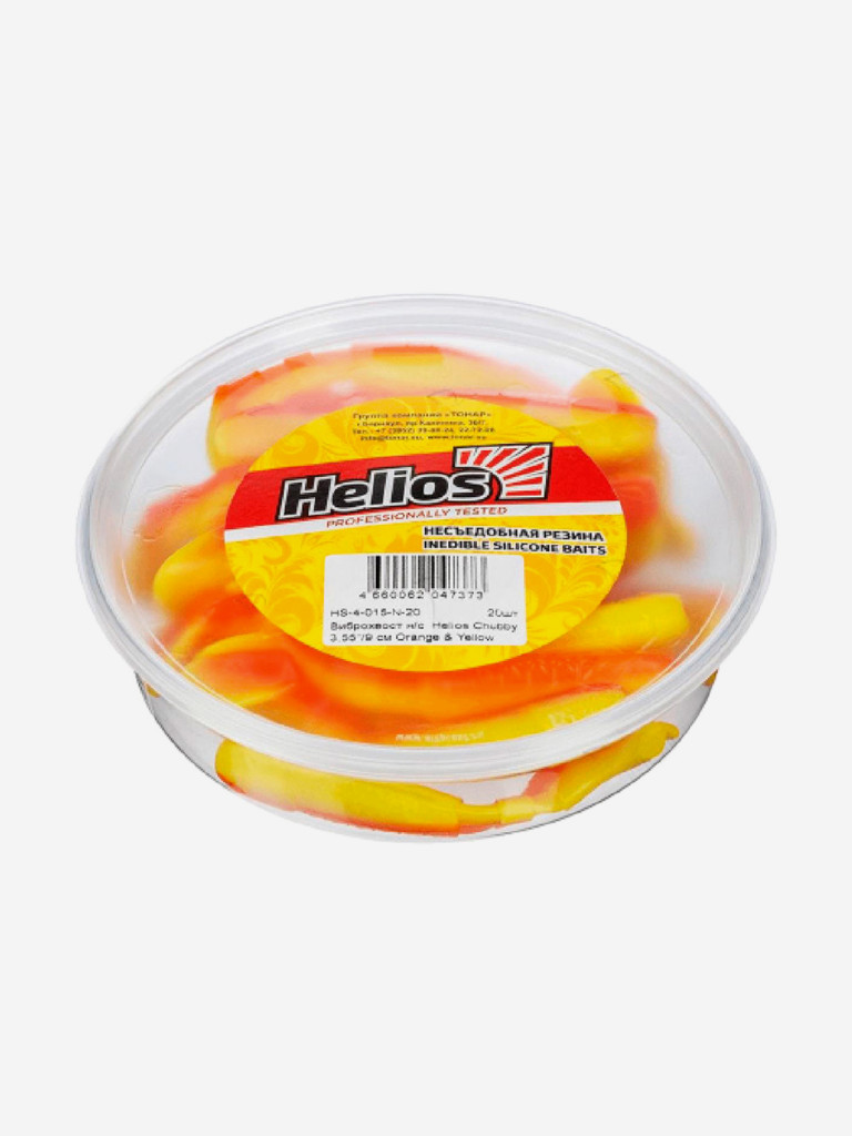 Мягкая приманка Helios Chubby, 3,55'' / 9 см, Orange & Yellow, 20 шт (HS-4-015-N-20)