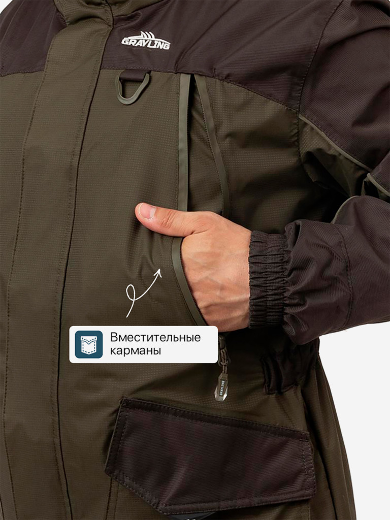 Костюм для рыбалки летний Скат V2 GRAYLING, т.хаки
