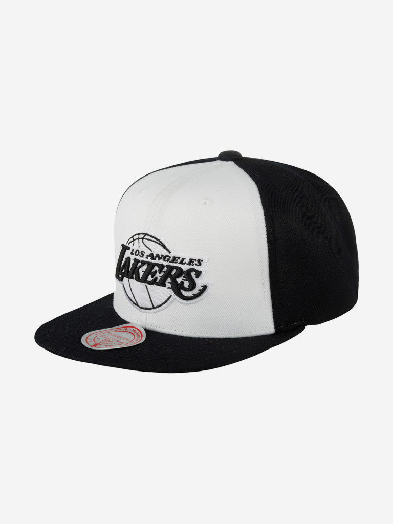 Бейсболка с прямым козырьком MITCHELL NESS HHSS1051-LALYYPPPWHBK Los Angeles Lakers NBA (белый)