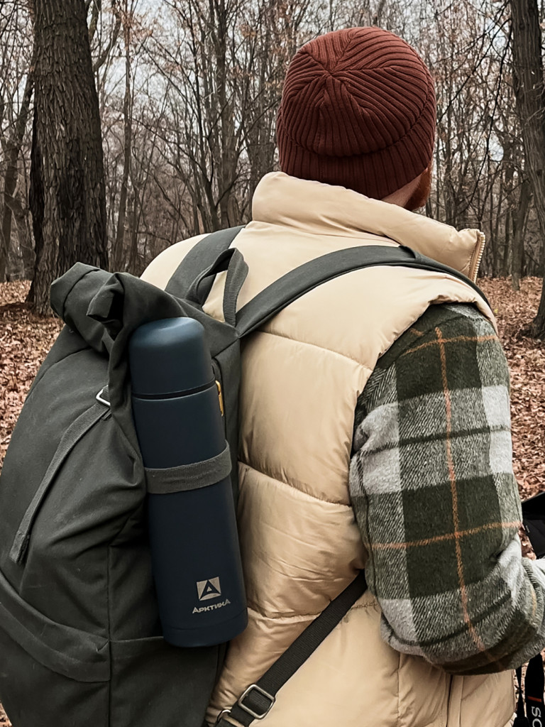 Термос вакуумный Арктика 1 л, индиго