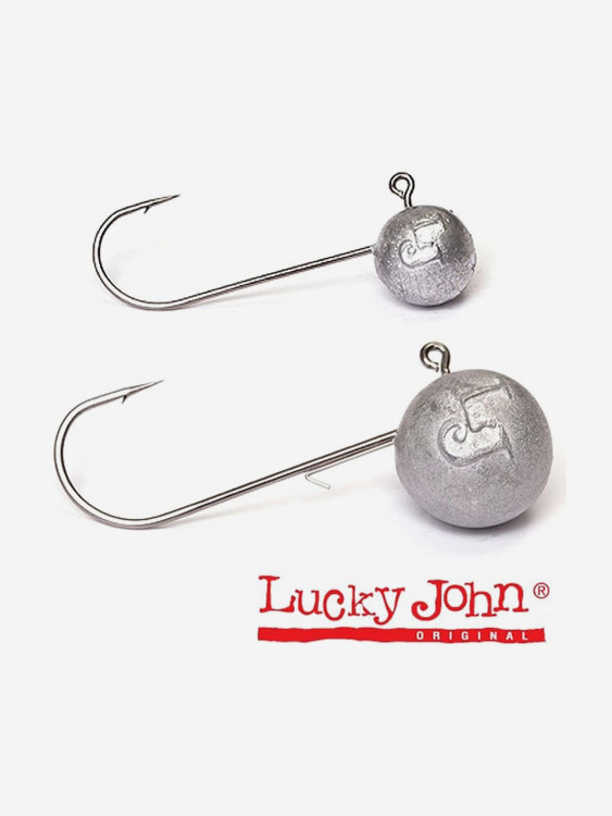 Джиг-головка LUCKY JOHN MJ ROUND HEAD весом 1.5г на хищную рыбу, крючок 6, набор 25 шт.