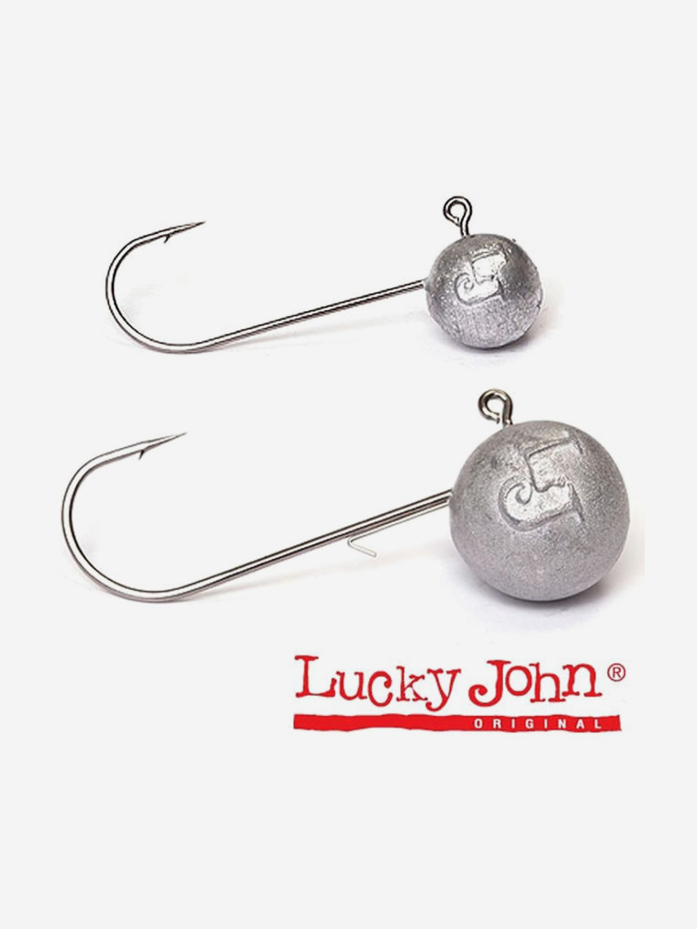Джиг-головка LUCKY JOHN MJ ROUND HEAD весом 2г на хищную рыбу, крючок 001, набор 25шт