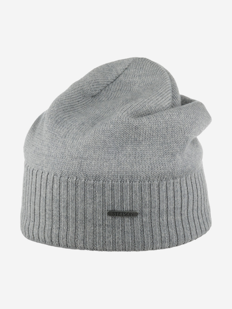 Шапка без отворота STETSON 8599338 OVERSIZED MERINO (серый)