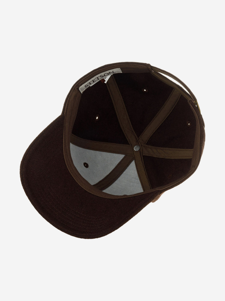 Бейсболка STETSON 7720104 BASEBALL CAP VINTAGE LOGO PATCH WOOL (коричневый)