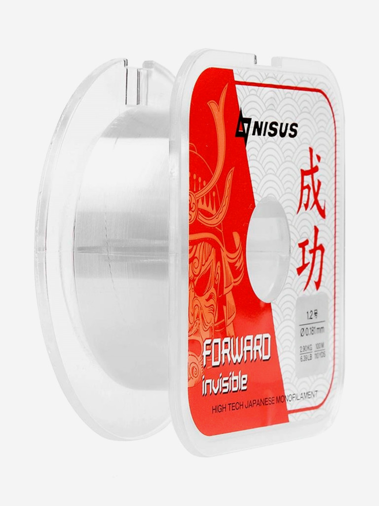 Леска для рыбалки Nisus FORWARD Invisible Nylon 0,181мм, 100м, 2,9кг, прозрачный