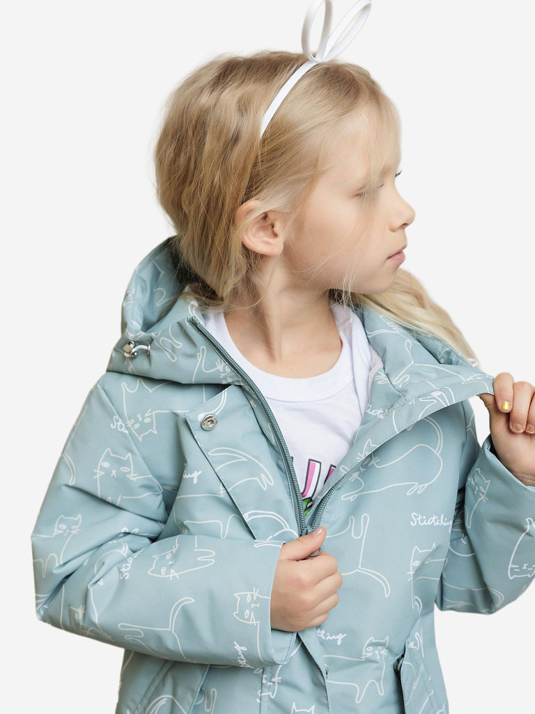 Парка для девочки batik Франческа принт ветивер