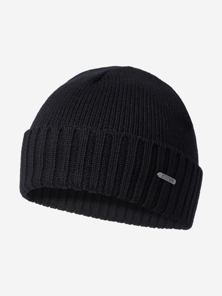 Шапка с отворотом STETSON 8589303 BEANIE MERINO