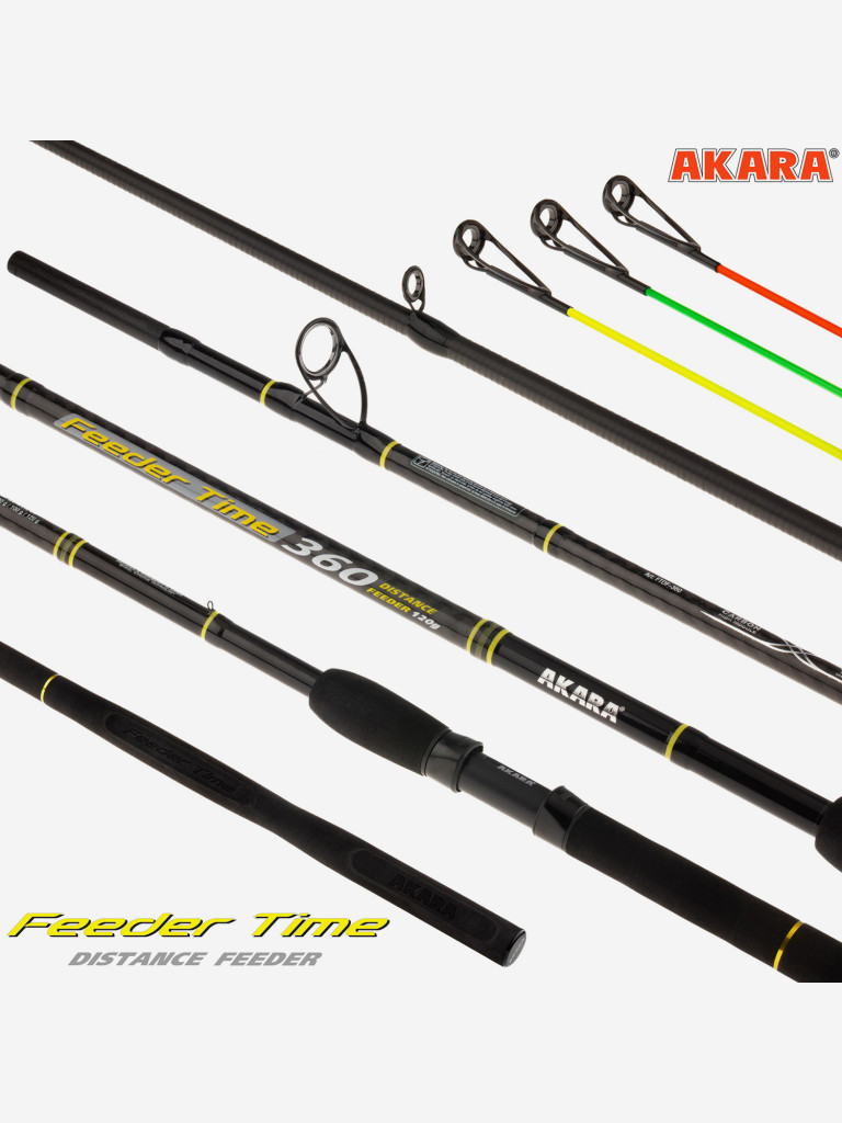 Удилище штекерное фидерное 3 колена Akara Feeder Time Distance Feeder TX-40 (80-100-120) 3,9м