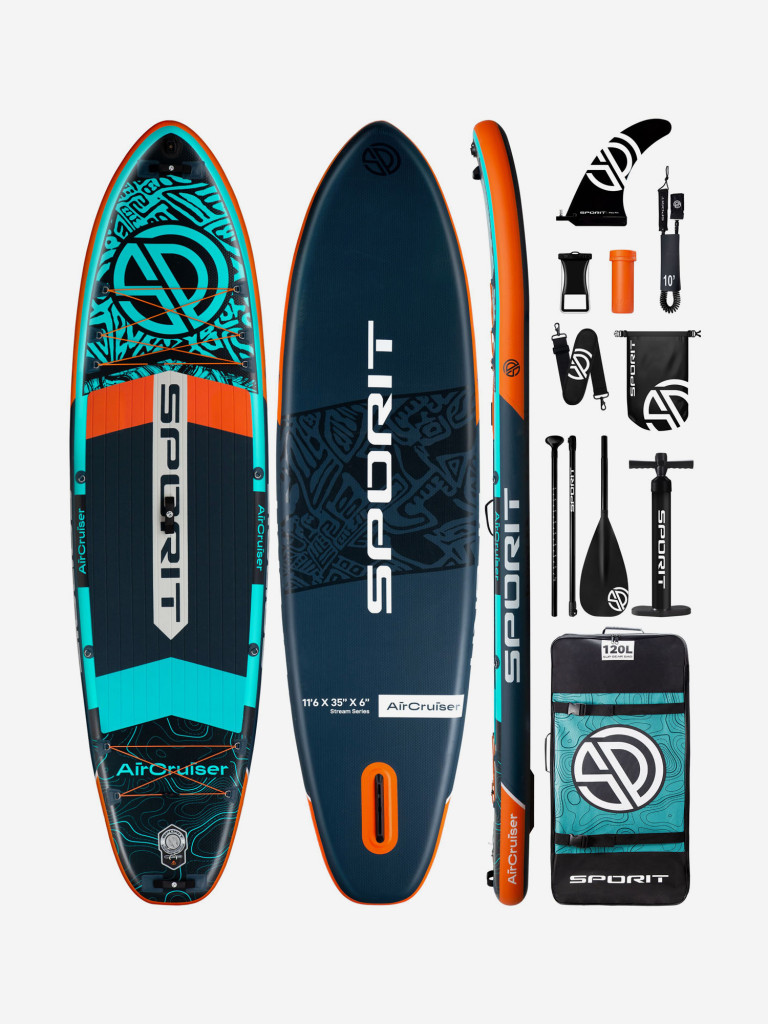 Надувная SUP-доска SPORIT AIR CRUISER BLUE GREEN, 11'6" 351*86*15 см