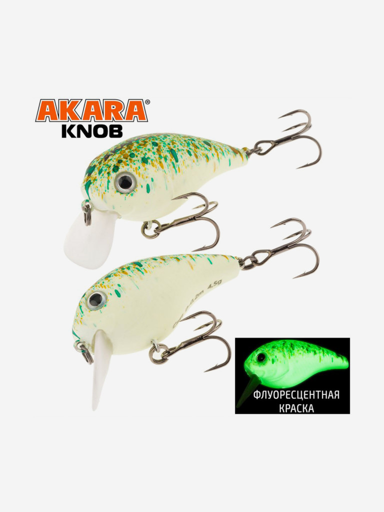 Воблер Akara Knob 38F кренк плавающий на голавля, язя, форель 4,5гр A-225