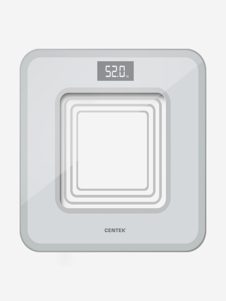 Весы напольные Centek CT-2443 LCD GRAY электронные шаг 0,1кг/фунт/CT, LCD 65x28, размер 28х28см