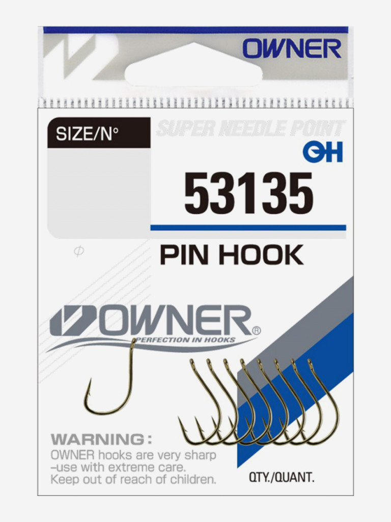 Крючок OWNER Pin Hook gold №4 7шт