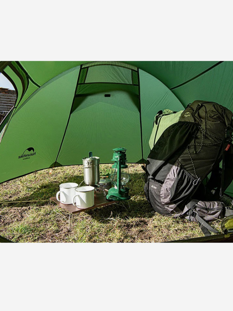 Палатка 3-местная Naturehike Opalus 3, нейлон 20 D, футпринт, зеленая