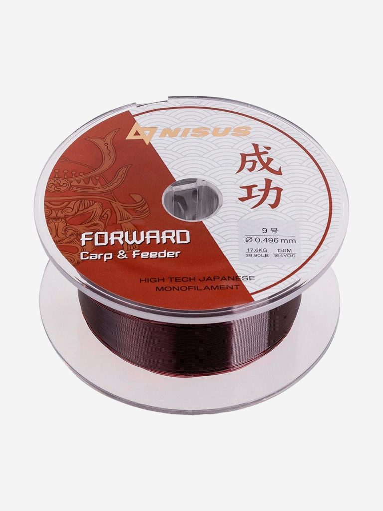 Леска для рыбалки Nisus FORWARD Carp&Feeder Nylon 0,496мм, 150м, 17,6кг, темно-коричневый