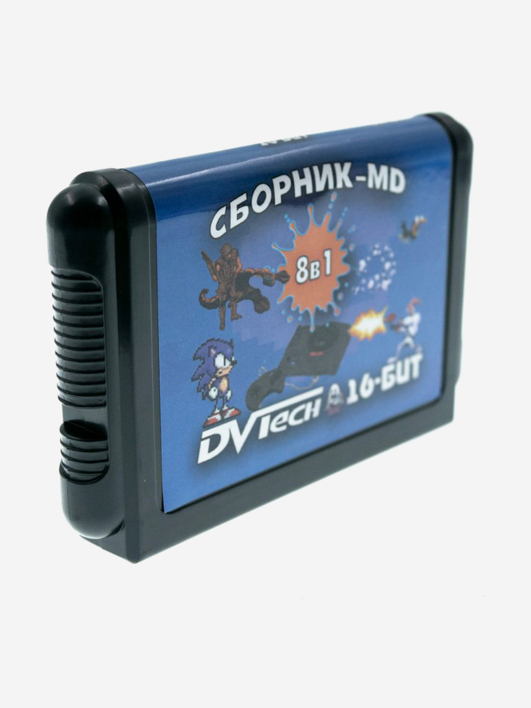 Картридж игровой DVTech 8 в 1 (на русском) 16bit