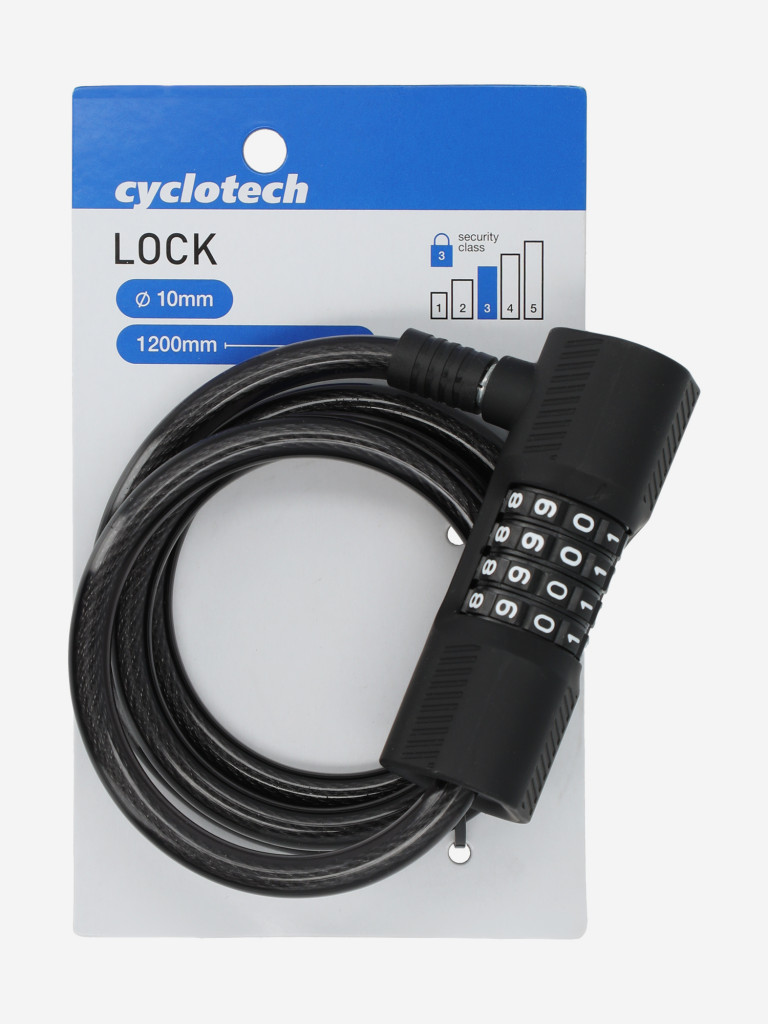 Замок велосипедный кодовый Cyclotech CLK-3