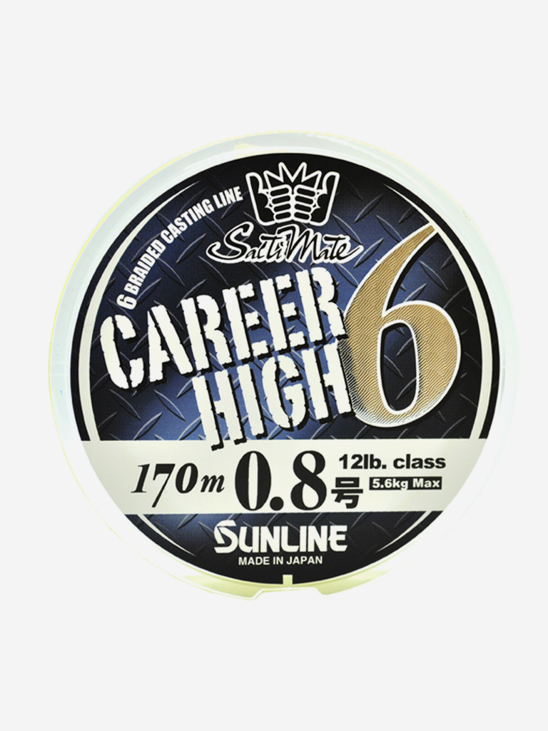 Плетёный шнур Sunline CAREER HIGH 6 HG #0.8/12lb 170m Yellow