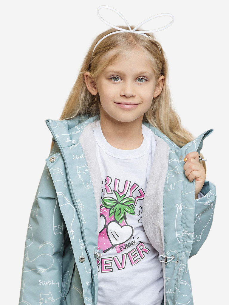 Парка для девочки batik Франческа принт ветивер