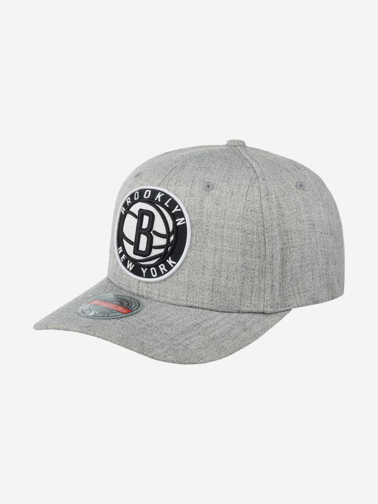 Бейсболка с прямым козырьком MITCHELL NESS HHSS3273-BNEYYPPPGYHT Brooklyn Nets NBA (серый)
