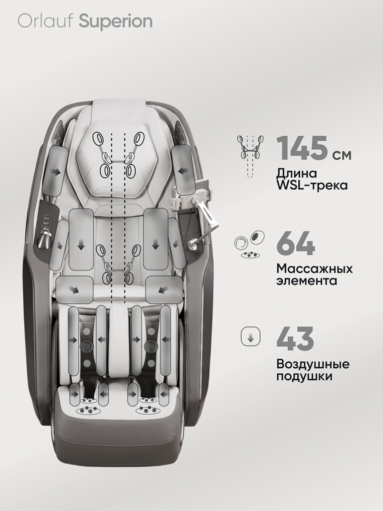 Массажное кресло электрическое для дома Orlauf Superion