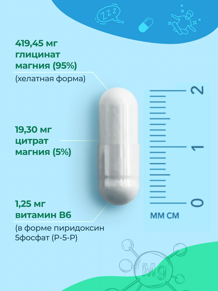 Магний глицинат MedCraft, 400 мг, 120 капс.
