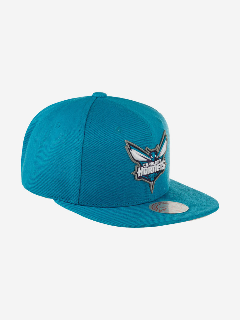 Бейсболка с прямым козырьком MITCHELL NESS 6HSSJS19078-CHOTEAL Charlotte Hornets NBA (голубой)