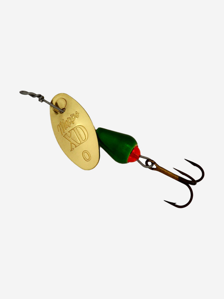 Блесна для рыбалки вертушка Mepps XD PLATINUM, 0, Gold/Green, 1 штука