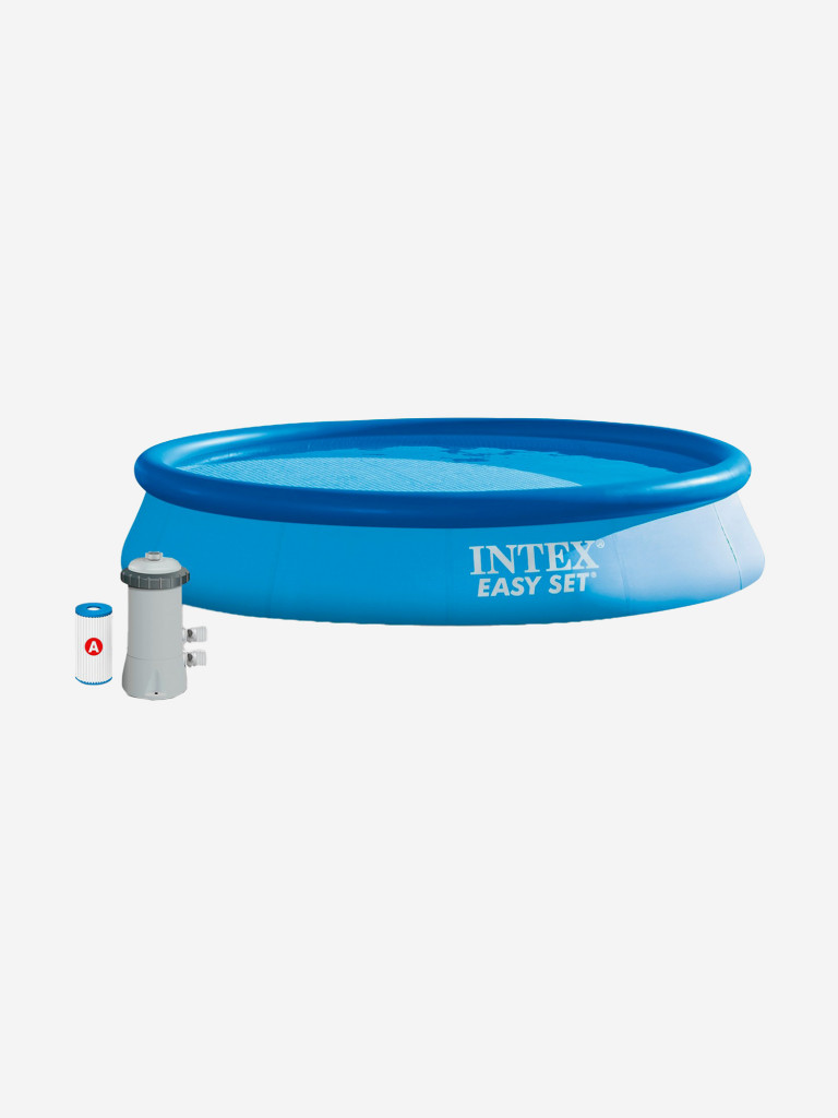 Бассейн надувной Intex Easy Set, 366х76 см, фильтр-насос 2006 л/ч, голубой