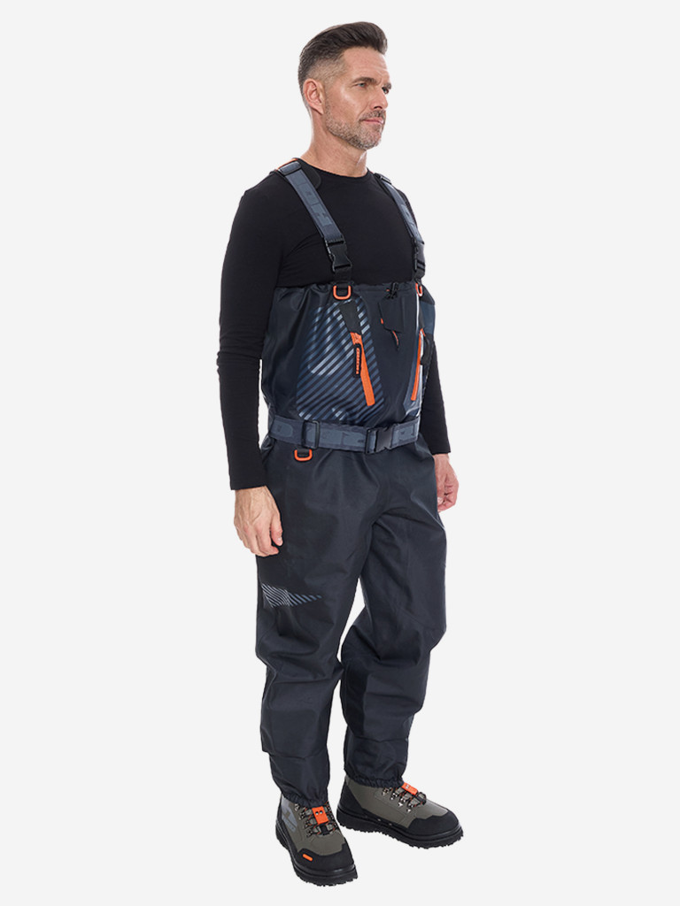 Мембранные вейдерсы Hord "The 9", водонепроницаемые, мужские, цвет черный