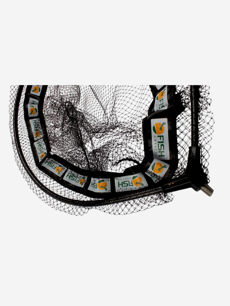 Голова для подсачека сетка чёрная леска, ячейка 7 мм, рамка карбон