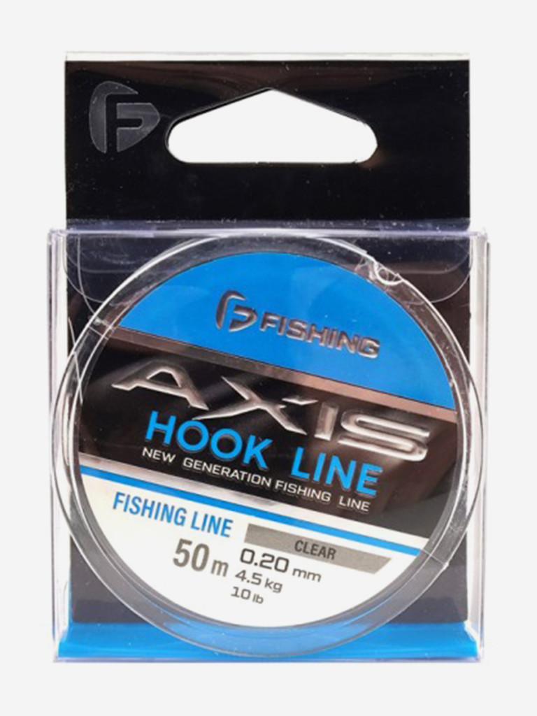 Леска F-FISHING Axis Hook Line Clear 50м 0,20мм 4,5кг 10lb