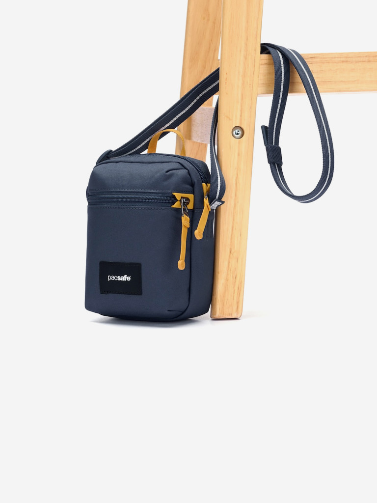 Сумка антивор Pacsafe GO Micro Crossbody, темно-синий, 1,5 л.