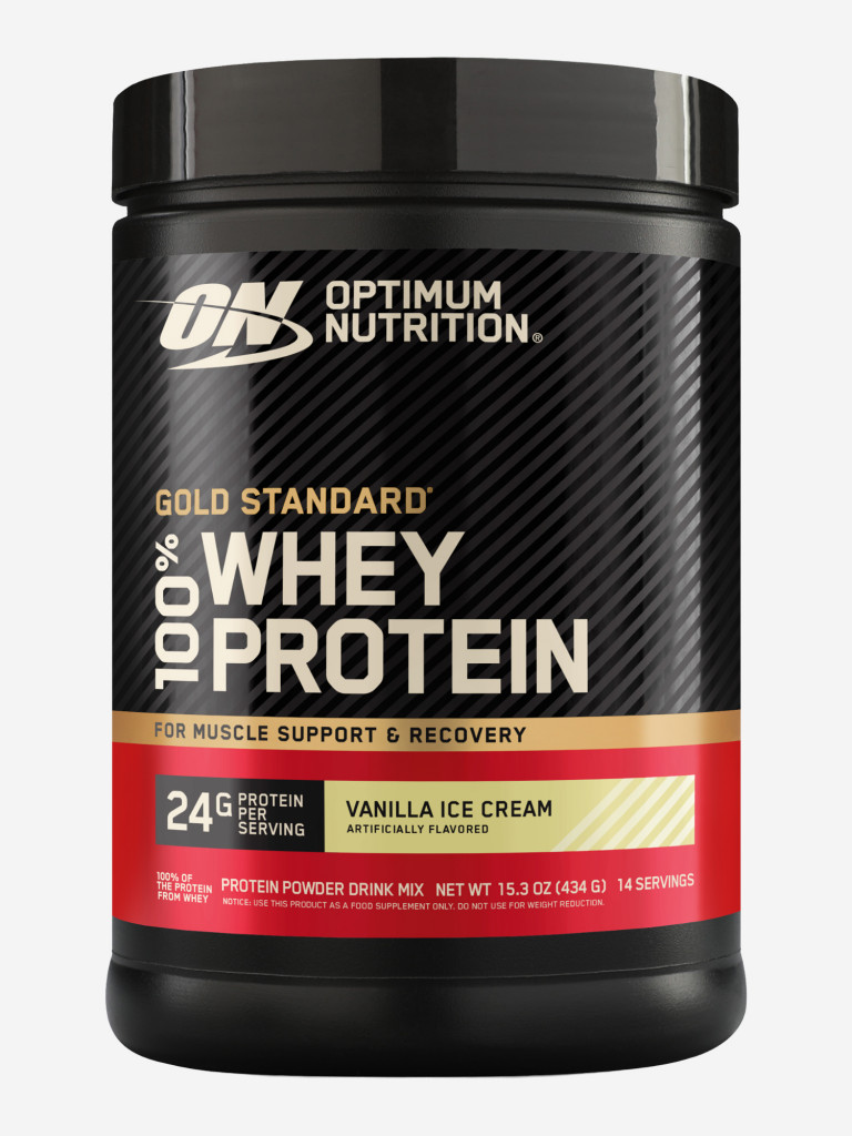 Протеин Optimum Nutrition Голд Стандарт 100% Вей, 434 г, Ванильное Мороженое