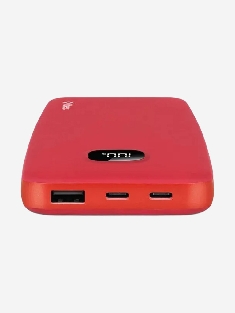 Внешний аккумулятор TTEC ChargeUp Pro LCD 10.000mAh PD 20W Powerbank. Цвет: красный